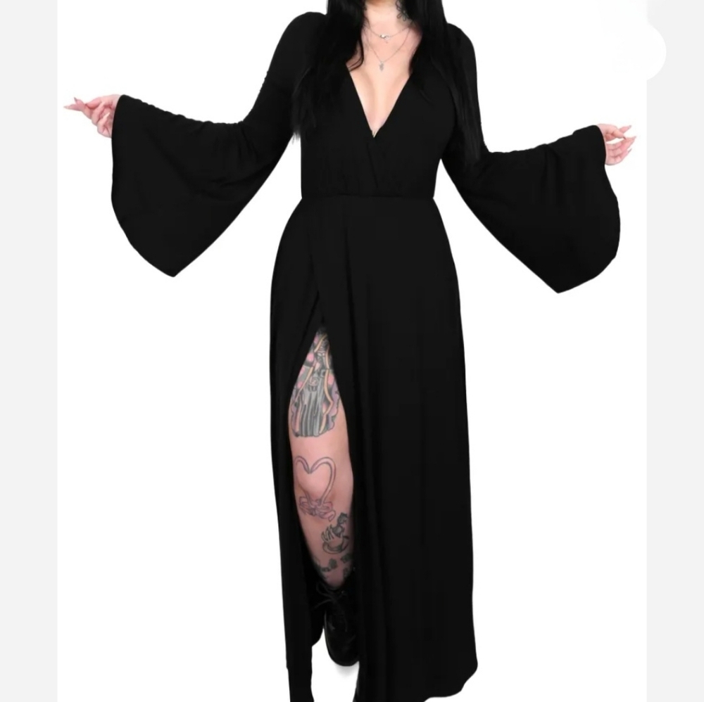 Foxblood Cassandra Bell Sleeve Maxi Dress